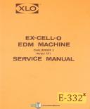 Ex-cell-o-Excello 1-10 and 1-20 Mill, Operations Maintenance Electrical Parts EDM Manual-1-10-1-10L-1-20-1-20L-06
